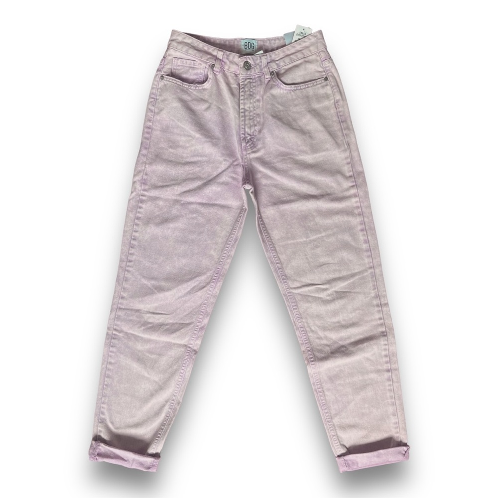 🌸 pastel pink acid-washed bdg mom jean 🌸